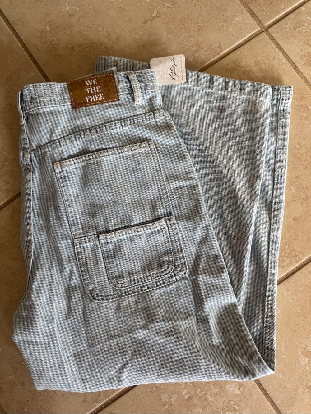 We the Free NWT piper mid-rise wide leg crop railroad jeans pants 29 - Picture 5 of 8
